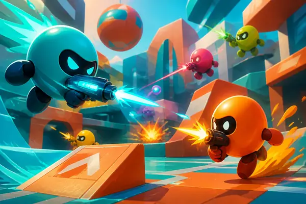 Playful arena shooter shapes